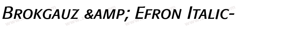 Brokgauz & Efron Italic字体转换
